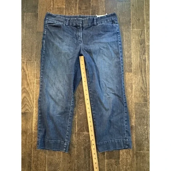 Ann Taylor LOFT Women's Size 10 (34x22) Modern Crop Capri Denim Blue Jeans - Picture 4 of 12